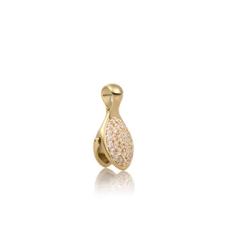 Sparkling Jewels Pendant Clip Leaf Zirconia