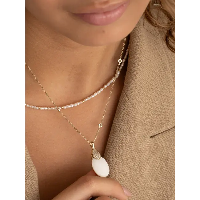 Pendant Clip Leaf Zirconia