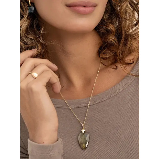 Pendant Edelsteen Blossom Labradorite