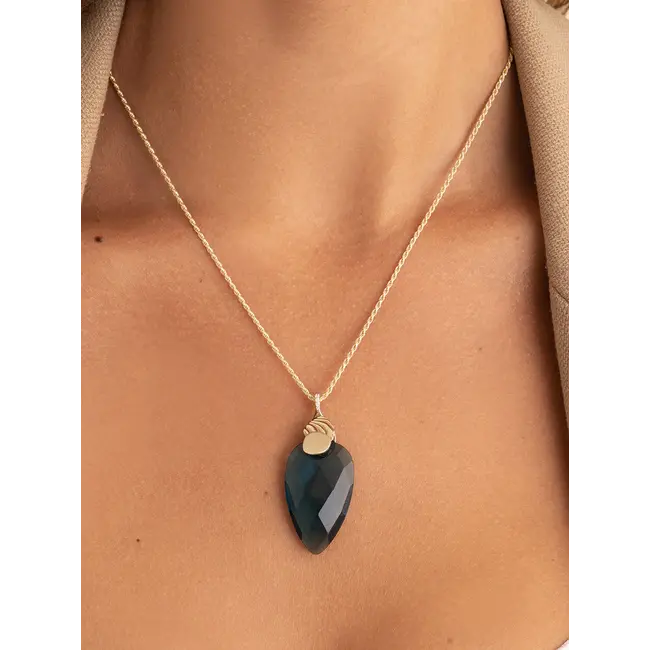 Pendant Edelsteen Blossom Ocean Topaz Quartz