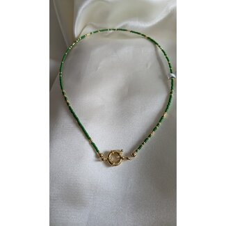 Fushi Amsterdam Ketting Met Fijne Kralen 1MM -Groen