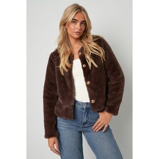 Gimme Fashion Imitatiebontjas - Donkerbruin