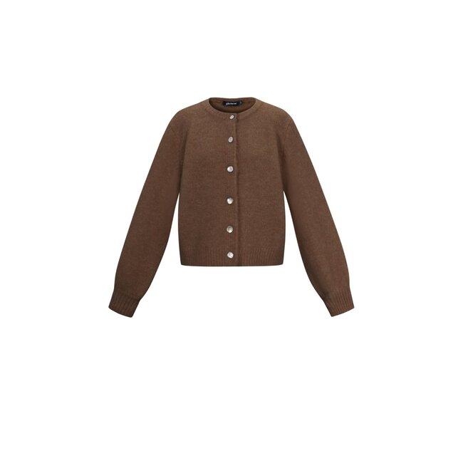 Gebreid vest - Donkerbruin