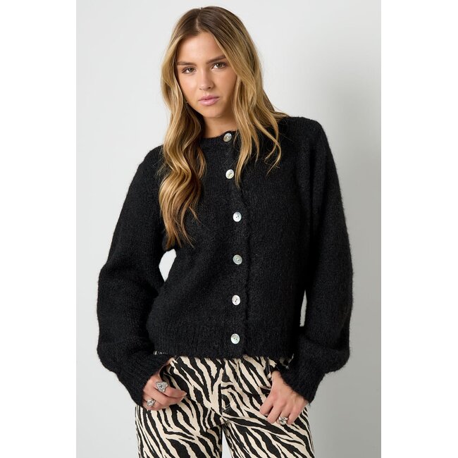 Gebreid vest - Donkerbruin