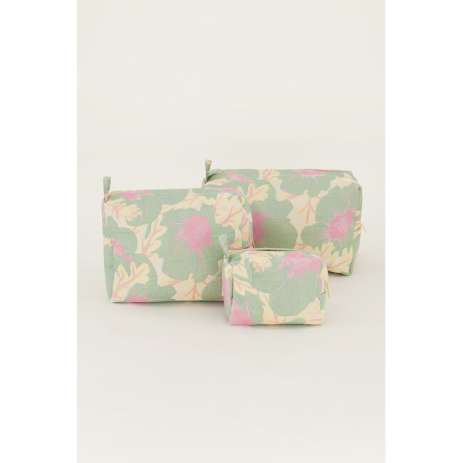 Groene toilettas set met jacquard