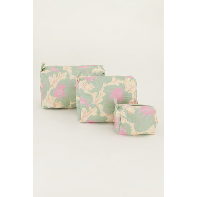 Groene toilettas set met jacquard