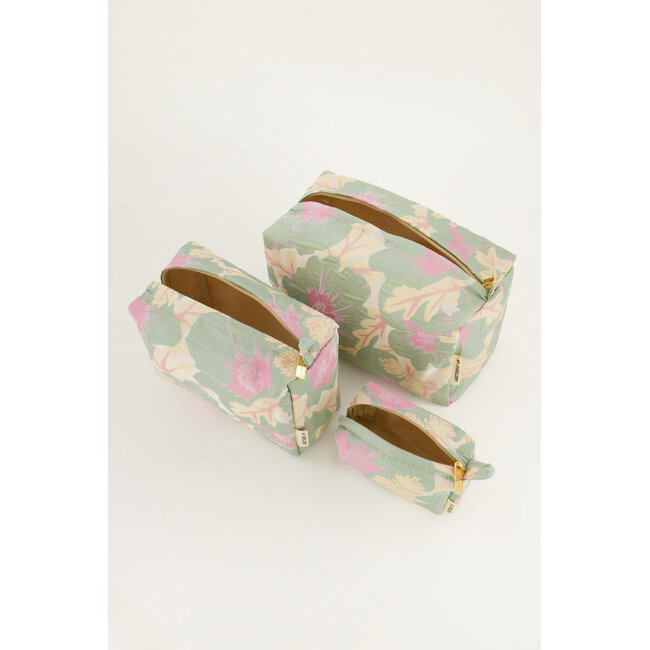 Groene toilettas set met jacquard