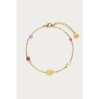 My Jewellery Armband met zoetwaterparels & multikleur kralen