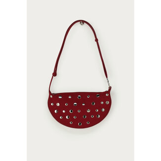 My Jewellery Donkerrode crossbody tas met studs