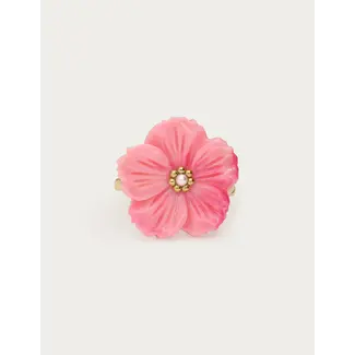 My Jewellery Botanical ring met roze bloem