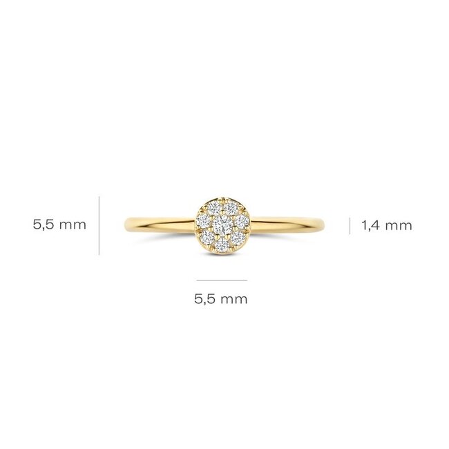 Ring 1277YZI - Geelgoud (14k) met Zirconia
