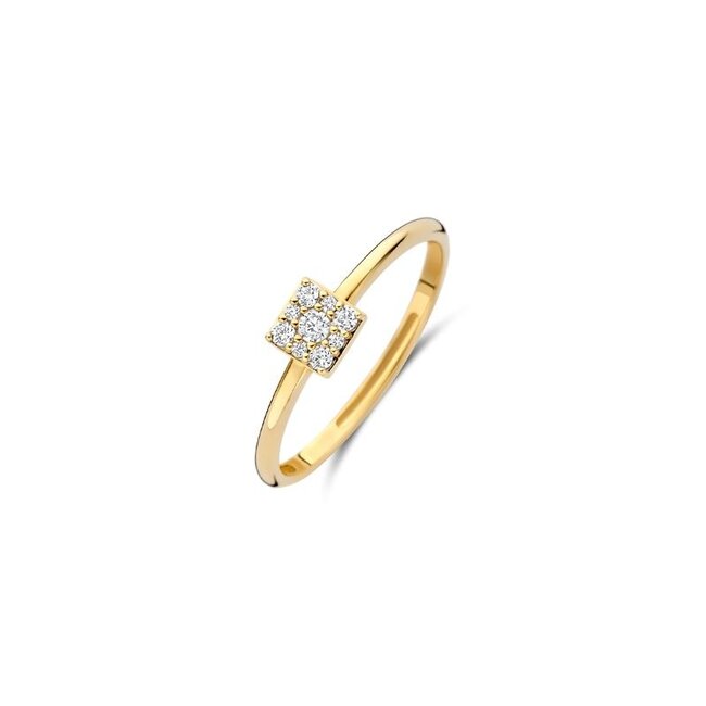 Ring 1278YZI - Geelgoud (14k) met Zirconia