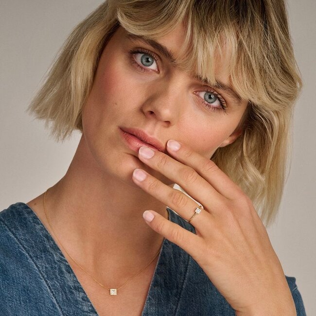 Ring 1278YZI - Geelgoud (14k) met Zirconia