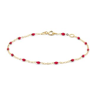 Blush Gold Jewels Armband 2264YRR - Geelgoud (14k) met Resin Rood