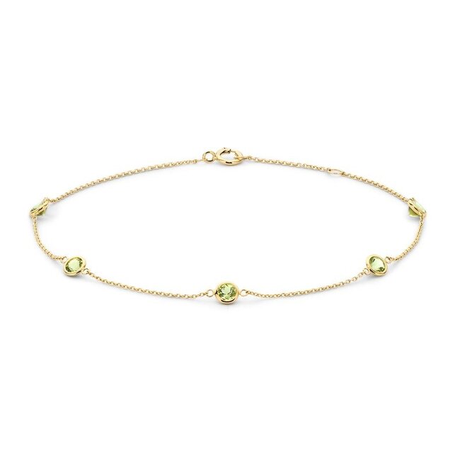 Armband 2266YGP - Geelgoud (14k) met Peridot
