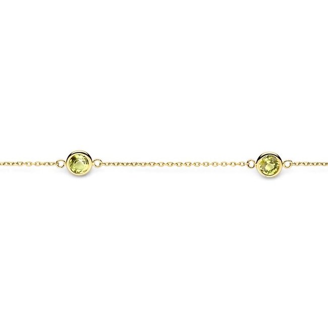 Armband 2266YGP - Geelgoud (14k) met Peridot