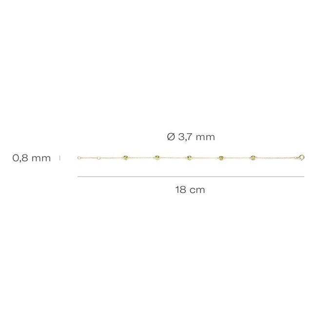 Armband 2266YGP - Geelgoud (14k) met Peridot