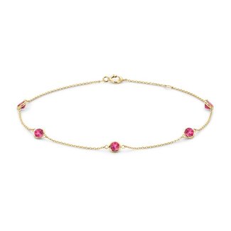 Blush Gold Jewels Armband 2266YGP - Geelgoud (14k) met Rhodoliet