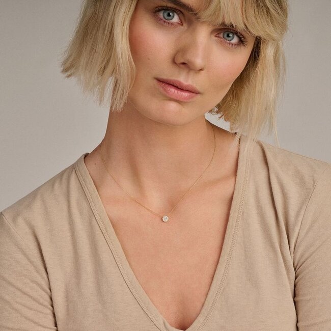 Collier 3196YZI - Geelgoud (14k) met Zirconia