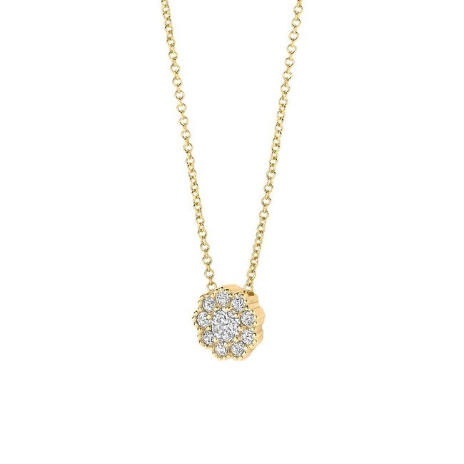 Collier 3196YZI - Geelgoud (14k) met Zirconia