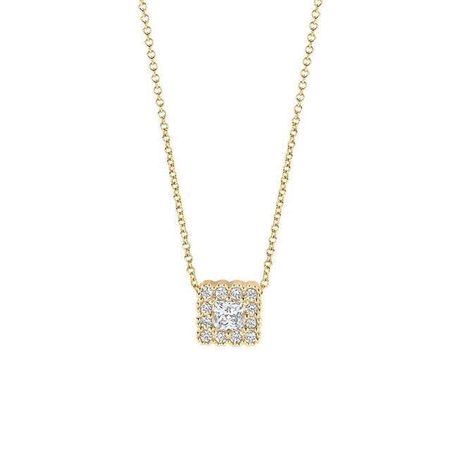 Collier 3197YZI - Geelgoud (14k) met Zirconia