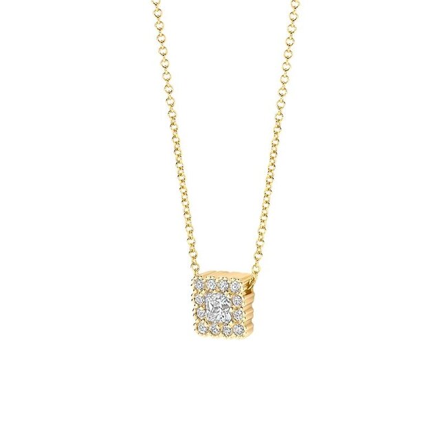 Collier 3197YZI - Geelgoud (14k) met Zirconia