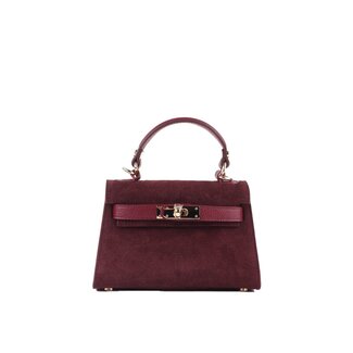 Giuliano Lederen handtas | Suede | Bordeaux