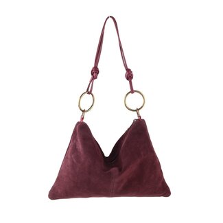 Giuliano Suede schoudertas | Bordeaux