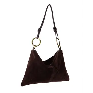 Giuliano Suede schoudertas | Koffie