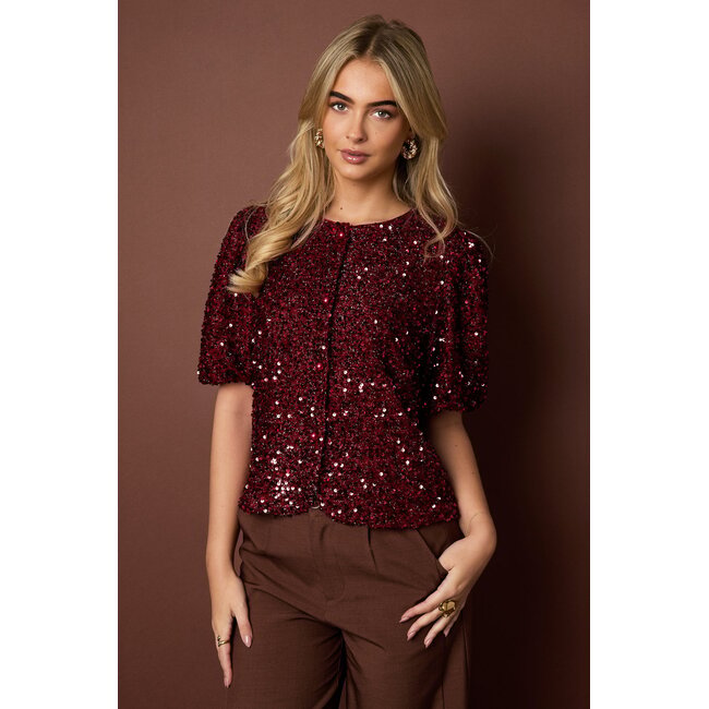 Lola top - Karmozijnrood