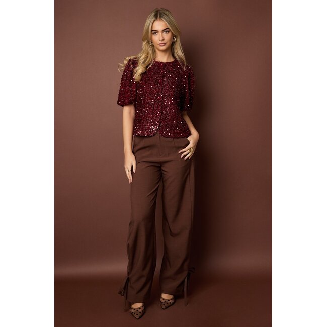 Lola top - Karmozijnrood