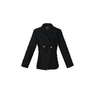 Gimme Fashion Gestructureerde blazer - Zwart