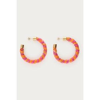 My Jewellery Statement oorringen gevlochten oranje & roze