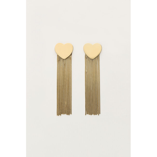 Starry oorhangers met hart en koordjes