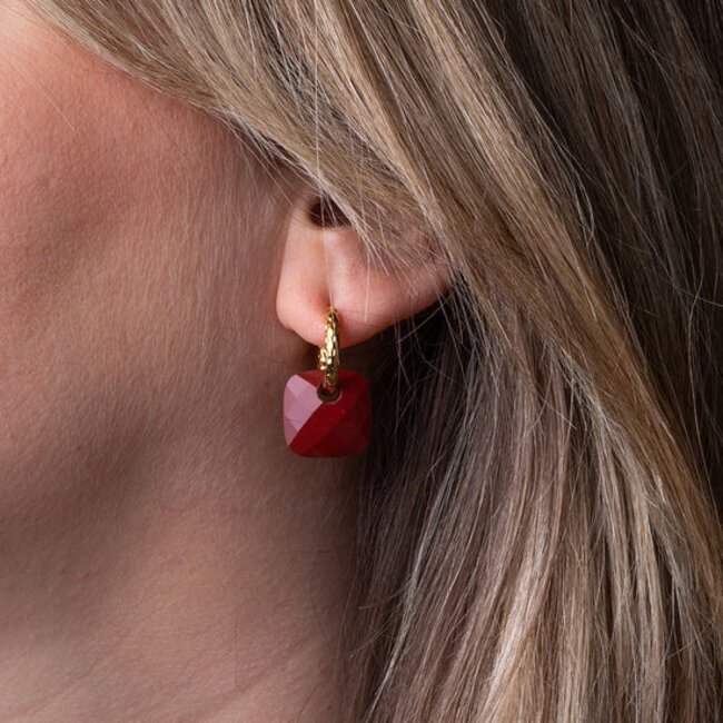 Kosmic Kamila Oorbel Hangers - Cherry Chocolate