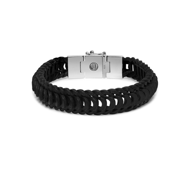 Armband Lars Leer Zwart