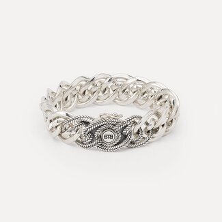 Buddha to Buddha Armband Nathalie Small Texture Silver