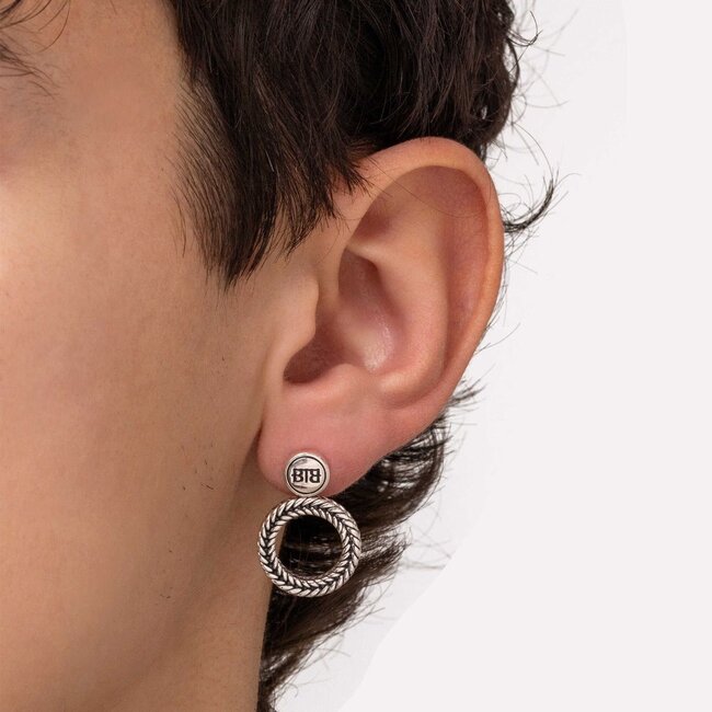 Oorbel Barbara Round Silver Single Piece