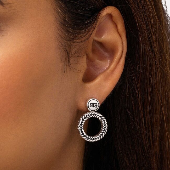 Oorbel Barbara Round Silver Single Piece