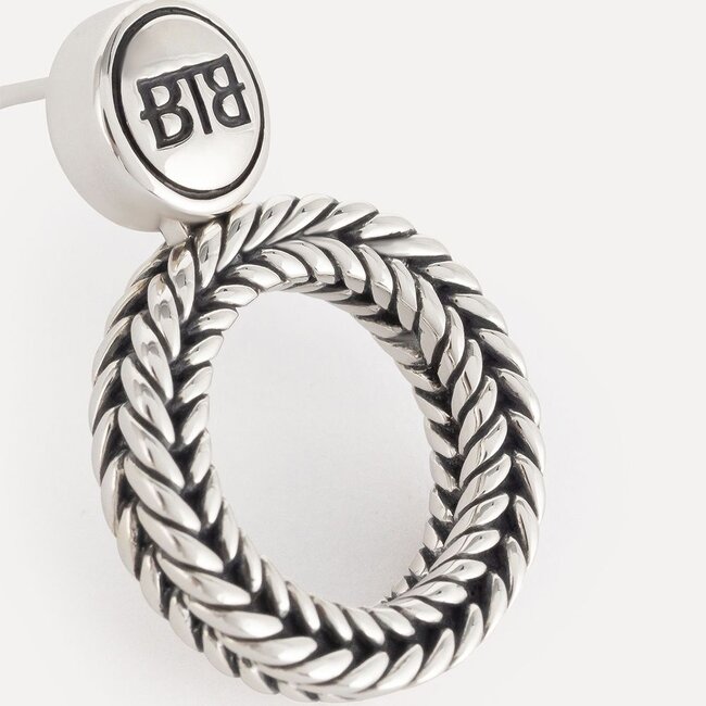 Oorbel Barbara Round Silver Single Piece