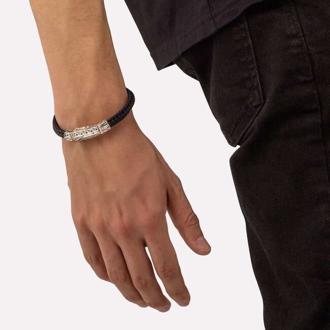 Armband Nurul/Ellen Mix Leather Black