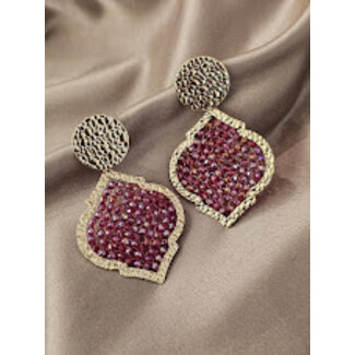 Santibe Bijoux Oorbellen Diamante - Prune