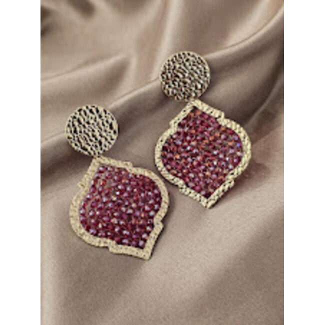 Oorbellen Diamante - Prune