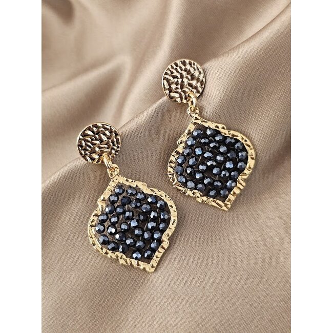 Oorbellen Mini Diamante - Gris