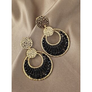 Santibe Bijoux Oorbellen Mini Luna - Noir