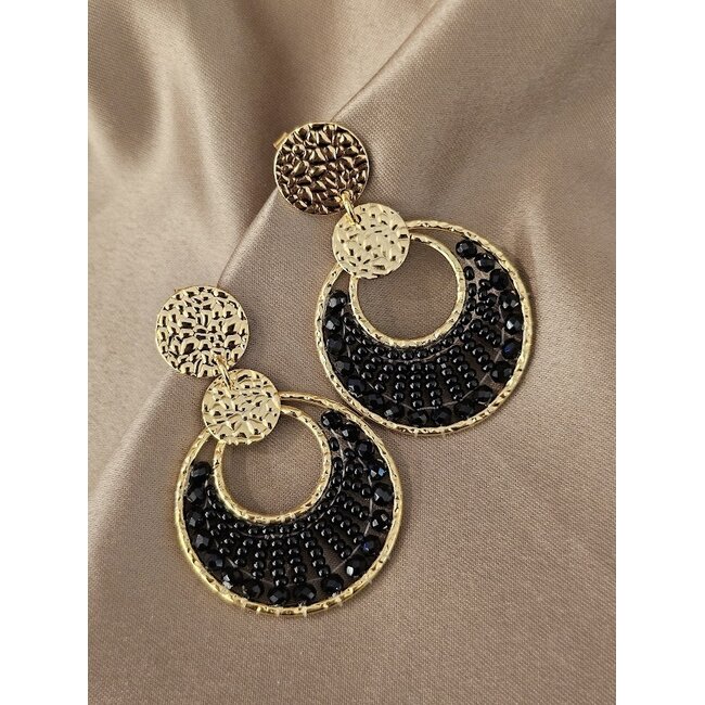 Oorbellen Mini Luna - Noir