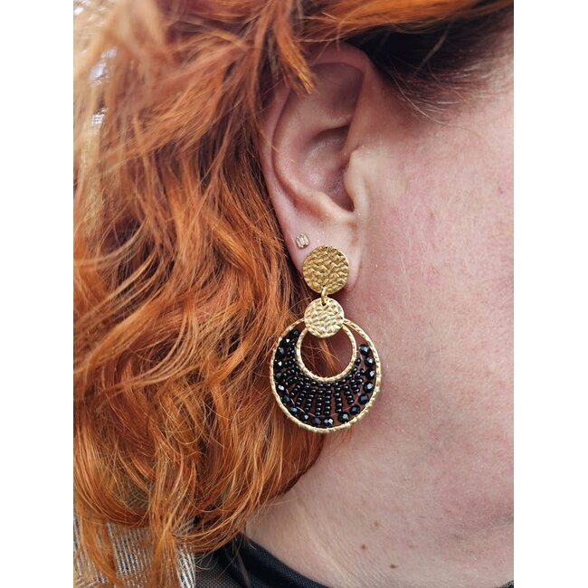 Oorbellen Mini Luna - Noir