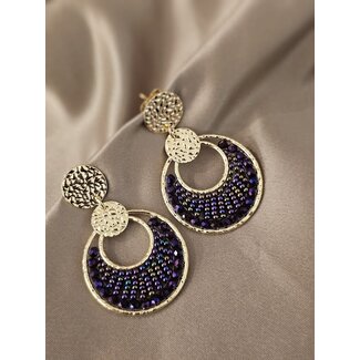 Santibe Bijoux Oorbellen Mini Luna - Violet Nuit