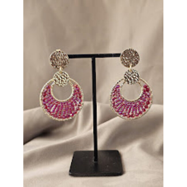 Oorbellen Mini Luna - Prune