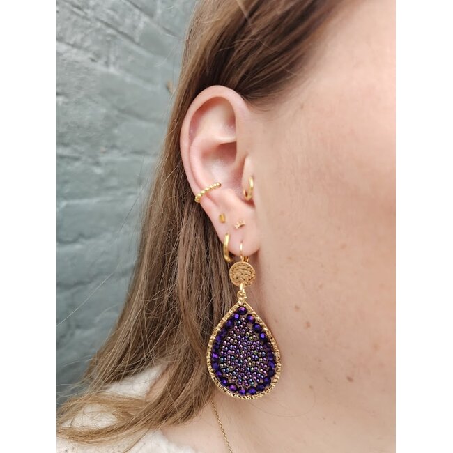 Oorbellen Ysé - Violet Nuit